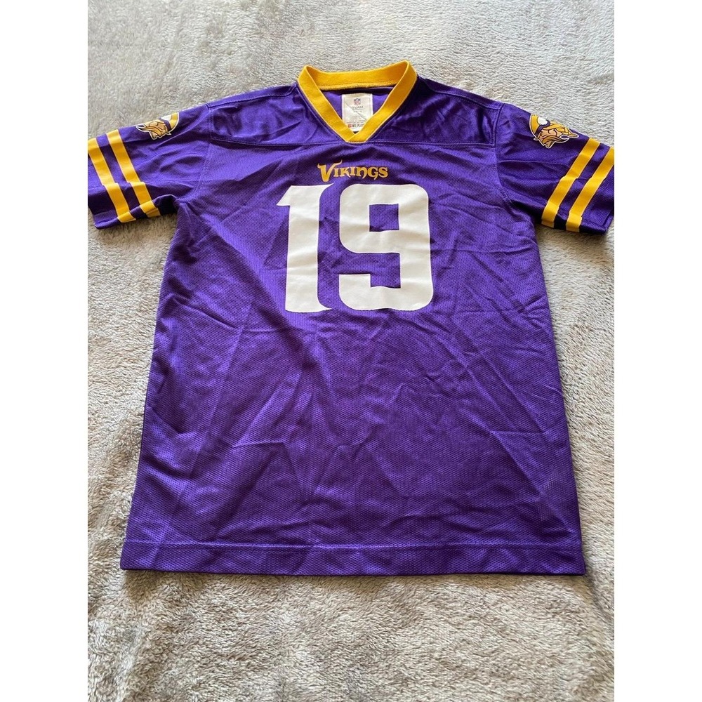 NFL Team Apparel Boys Large 10/12 Vikings Jersey 19 Thielen s2